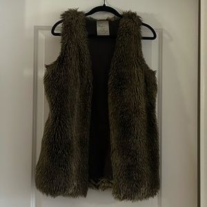 Faux fur vest